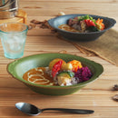 カレー皿インバリカレーボウル24cm楕円グレー/オリーブ/プラム/スカイブルーおしゃれオシャレカフェカレーライスグリーンパープル灰色緑紫青カフェ風オーバルベーカー