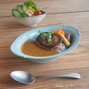 カレー皿インバリカレーボウル24cm楕円グレー/オリーブ/プラム/スカイブルーおしゃれオシャレカフェカレーライスグリーンパープル灰色緑紫青カフェ風オーバルベーカー