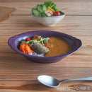 カレー皿インバリカレーボウル24cm楕円グレー/オリーブ/プラム/スカイブルーおしゃれオシャレカフェカレーライスグリーンパープル灰色緑紫青カフェ風オーバルベーカー