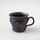 黒釉彫マグカップ信楽焼へちもんマグカップコーヒー紅茶お茶黒黒色ブラックブロンズ信楽アンティークおしゃれオシャレ喫茶店喫茶カフェ