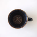 黒釉彫マグカップ信楽焼へちもんマグカップコーヒー紅茶お茶黒黒色ブラックブロンズ信楽アンティークおしゃれオシャレ喫茶店喫茶カフェ