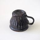 黒釉彫マグカップ信楽焼へちもんマグカップコーヒー紅茶お茶黒黒色ブラックブロンズ信楽アンティークおしゃれオシャレ喫茶店喫茶カフェ
