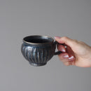 黒釉彫コーヒーC/S信楽焼へちもんコーヒーカップカップコーヒー黒黒色ブラックブロンズ信楽アンティークおしゃれオシャレ喫茶店喫茶カフェ