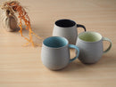 マグカップアメリマグカップマグカップ波佐見焼波佐見コーヒーお茶ブルー青青色水色ブラック黒黒色イエロー黄黄色ベージュ軽い薄い持ちやすいかわいいカワイイおしゃれオシャレモダンカフェ喫茶店喫茶