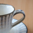 塗分十草コーヒーカップ&ソーサーコーヒーカップソーサー十草ブルー青ホワイト白おしゃれオシャレカフェ