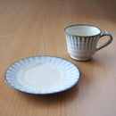 塗分十草コーヒーカップ&ソーサーコーヒーカップソーサー十草ブルー青ホワイト白おしゃれオシャレカフェ