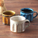 削ぎマグカップマグカップマグカップコーヒーお茶粉引ベージュアメブラウン茶茶色紺紺色青青色ブルー軽い薄い持ちやすいおしゃれオシャレモダンカフェ喫茶店喫茶