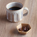 六角豆鉢アースカラー7.5cm小鉢小付珍味珍味入れ薬味薬味入れグレーブラウン茶ホワイト白ベージュナチュラルおしゃれかわいい日本製