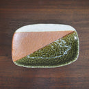 23cm三色塗分長角皿焼き魚焼き鳥やきとり串カツ串かつ揚げ物角皿おかず皿焼物皿居酒屋居酒屋メニュー和食器食器和風