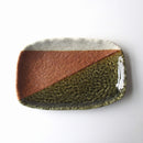 23cm三色塗分長角皿焼き魚焼き鳥やきとり串カツ串かつ揚げ物角皿おかず皿焼物皿居酒屋居酒屋メニュー和食器食器和風