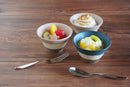 POTEポテミニボウル3色塗分けモカネイビーブラウンベージュ茶ブルー青3色三色塗分けおしゃれかわいいカラフルボウル小付ミニカジュアル