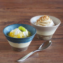 POTEポテミニボウル3色塗分けモカネイビーブラウンベージュ茶ブルー青3色三色塗分けおしゃれかわいいカラフルボウル小付ミニカジュアル