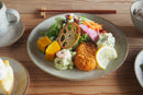 皿ソイル24.5cmプレートナチュラルオーガニックベージュブラウン茶グレーおしゃれオシャレカフェ