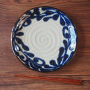 やちむん風琉球るり唐草7.0皿