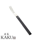 フォークおしゃれ玄美KAKU角デザートフォークスタイリッシュ銀シルバー黒ブラック持ちやすい18-8ステンレス樹脂レストランオシャレ食洗機対応食器カトラリーかっこいいおうち時間
