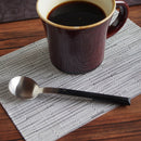 スプーンおしゃれ玄美KAKU角ティースプーン紅茶お茶コーヒースタイリッシュ銀シルバー黒ブラック持ちやすい18-8ステンレス樹脂レストランオシャレ食洗機対応食器カトラリーかっこいいおうち時間