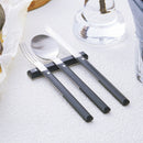 フォークおしゃれ玄美KAKU角デザートフォークスタイリッシュ銀シルバー黒ブラック持ちやすい18-8ステンレス樹脂レストランオシャレ食洗機対応食器カトラリーかっこいいおうち時間