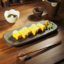 長皿塗壁炭火黒29cm付出皿刺身皿卵焼きだし巻きだし巻き卵和食器黒質感前菜寿司皿お皿食器長い日本製美濃焼