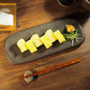 長皿塗壁炭火黒29cm付出皿刺身皿卵焼きだし巻きだし巻き卵和食器黒質感前菜寿司皿お皿食器長い日本製美濃焼