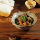 牛すじ煮込み和食器小鉢グレーサビ刷毛目煮物酢の物和え物ミニ鉢居酒屋居酒屋メニューおうち居酒屋おつまみグレー刷毛目付き出しお通し食器