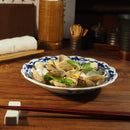 皿6寸皿福づくし花割藍凛堂あさりの酒蒸し花型皿福文字福居酒屋居酒屋メニューお皿呉須染付染め付けおうち居酒屋和食器食器和風