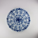 皿6寸皿福づくし花割藍凛堂あさりの酒蒸し花型皿福文字福居酒屋居酒屋メニューお皿呉須染付染め付けおうち居酒屋和食器食器和風