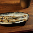 串皿変形18cm黒雲海渕波ししゃも焼き鳥やきとり串カツ串かつ焼物皿居酒屋居酒屋メニューおうち居酒屋和食器食器和風