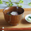 木製羽反汁椀10cｍ漆塗り茶色おわん木木目しるわん味噌汁お吸い物お椀椀和食器