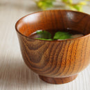 木製羽反汁椀10cｍ漆塗り茶色おわん木木目しるわん味噌汁お吸い物お椀椀和食器