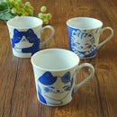 ねこちぐらマグカップハチワレ/ミケ/トラマグ猫カフェコーヒーカップおしゃれオシャレかわいい可愛いペア食洗器OK珈琲モーニング