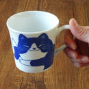 ねこちぐらマグカップハチワレ/ミケ/トラマグ猫カフェコーヒーカップおしゃれオシャレかわいい可愛いペア食洗器OK珈琲モーニング