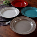 ラフィネ21.5cmスープ＆パスタ皿スモークホワイト/アンティークブルー/ヴィンテージレッドスープ皿パスタ皿皿お皿食器レトロアンティーク白青赤水色おしゃれビンテージランチカフェかっこいい高級パスタ皿古めかしい