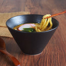 ブラック黒カレーうどんどんぶり16.5cmスリムラーメンボウルエボニー天丼台形丼丼ぶりらーめん拉麺オシャレおしゃれラーメン丼丼物