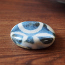 やちむん風はしおき琉球どっとピンク/ブルー/白丸箸置きハシオキ和食器沖縄おしゃれオシャレかわいい美濃焼