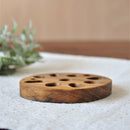 【3個セット】【送料無料】【ネコポス】コースター木製れんこん8cm蓮根縁起物木ウッドチークチーク材ブラウン茶色カフェナチュラルオーガニックかわいいおしゃれモダン