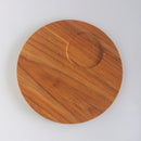 お皿木製カッティングボード22cm丸ランチプレートＭサイズカップ置き付木ウッド木の器カフェカフェ風おしゃれオシャレお洒落ワンプレートランチアフタヌーンティー女子会アウトドアグランピングベランピングガーデンおうちカフェ