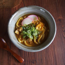 うどんどんぶりグレー南蛮編笠玉渕5.8寸丼和風カレーうどんラーメンそば渋い食洗機対応食器麺類丼鉢