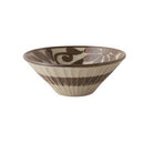 やちむん風 琉球 サビ 唐草 しのぎ深鉢 大