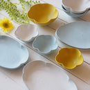 小鉢 ゆらり9cm ホワイト イエロー ブルー