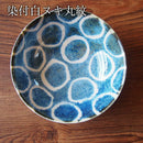 やちむん風 ドット ボウル 14.5cm 琉球どっと ピンクどっと/ブルーどっと/染付白ヌキ丸紋