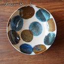 やちむん風 ドット ボウル 14.5cm 琉球どっと ピンクどっと/ブルーどっと/染付白ヌキ丸紋