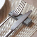 【送料無料】【ネコポス】大理石 9cmカトラリーレスト シルバー ４本セット