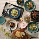 ナチュラルカラー パスタ皿 20cm グリーン/ネイビー/ ベージュ/ピンク