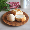 木製 リム皿 幅広リムプレート 22cm