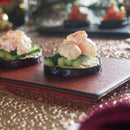 飛白 墨縅 茜縅 平 長角皿 17cm