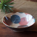 やちむん風 ドット ボウル 14.5cm 琉球どっと ピンクどっと/ブルーどっと/染付白ヌキ丸紋