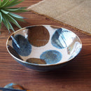 やちむん風 ドット ボウル 14.5cm 琉球どっと ピンクどっと/ブルーどっと/染付白ヌキ丸紋