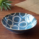 やちむん風 ドット ボウル 14.5cm 琉球どっと ピンクどっと/ブルーどっと/染付白ヌキ丸紋