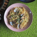 ナチュラルカラー パスタ皿 20cm グリーン/ネイビー/ ベージュ/ピンク