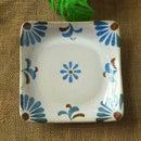 やちむん風 18cm四角皿 6寸  琉球てぃーだ